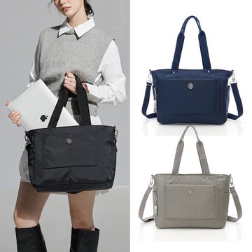 beside u 休閒輕量布包 筆電包 托特包 防割包 通勤 BNU經典系列 黑 藍 灰