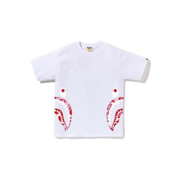 BAPE ABC Camo Side Shark Tee 男版 腰間鯊魚 粉迷彩 短袖 白色 RAY-99 [台灣現貨]