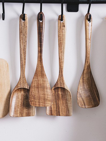 家用長柄實木鍋鏟不粘鍋廚具專用木質炒菜鏟子耐高溫平底鍋木鏟