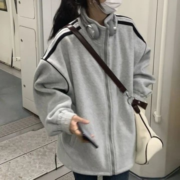 【T-2】🖤衛衣外套女 學生 韓版 寬鬆 秋冬季 學院風 加絨加厚 棒球服 ins