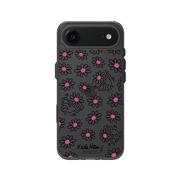 iPhone Air Clear (相機按鈕) 酷墨灰 - Keith Haring - Flower Head