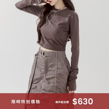 指洞設計基礎短版上衣 三色售 S/M/L