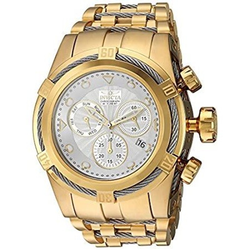 Invicta Men's 'Bolt' Quartz Gold and Polyurethane Casual Watch%カンマ% Color:T  メンズ腕時計