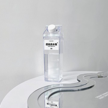 超級高水瓶 隨行杯500ml 透明牛奶水杯
