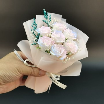 【全店折扣 限時下殺】教師節碎冰迷你小花束永生花玫瑰花香皂花乾花低價便宜禮物送老師 永生花 謝師禮 擺飾 居家 開幕送禮
