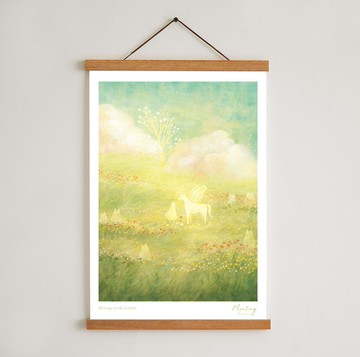 插畫海報 - 花園裡的祝福