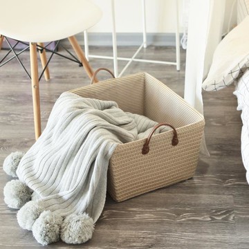 簡約日式大號編織筐臟衣籃玩具可水洗零食收納箱儲物盒整理框臥室 【9折特惠】