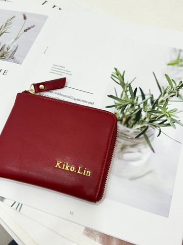 【客製化禮物】L型短夾 零錢包 皮夾 生日 情人節 英文名字燙金