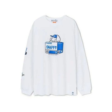 【全館滿額折】  FILTER017® SNAPPP AND JOHN  Film Date Culture Supply™ 白 底片約會圖像長Tee H6212 【新竹皇家23AWF017HD02WH】