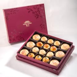 【金饌】綜合18入禮盒(2盒)★綠豆椪*3+純綠豆椪*3+蛋黃酥*3+漢坊金沙小月*3+沖繩黑糖蛋黃酥*3+綠豆小月餅*3