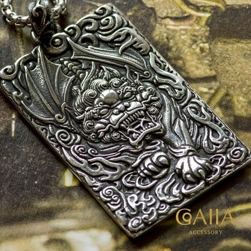 STEEL 鋼吊墜。太極八卦辟邪麒麟｜NST108NAN