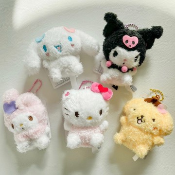 SANRIO 三麗鷗 毛絨絨 吊飾 鑰匙圈 韓國限定 代購 HELLO KITTY/大耳狗/布丁狗/酷洛米/美樂蒂