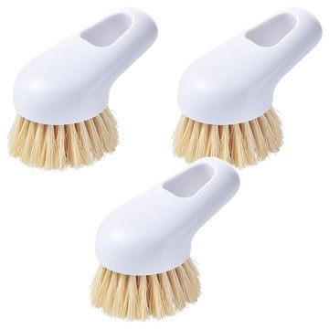 Quasi 淨濼劍麻短柄刷 11 x 6 x 6cm  3個  白色