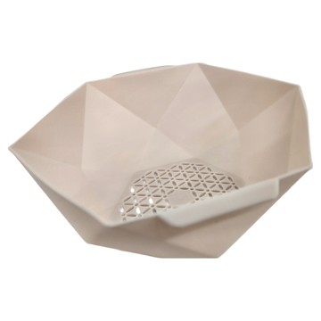 北歐雙色鑽石蔬果洗菜籃 鑽石粉  小款(20 x 9cm)  1個