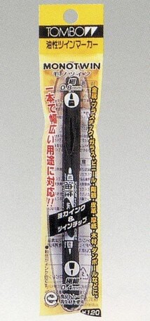 大賀屋 TOMBO雙頭 簽字筆 麥克筆 油性筆 黑色 文具 日貨 正版 授權 J00013195