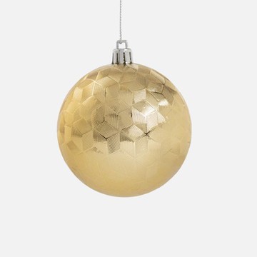 克萊歐圓形吊飾8cm 編織紋金