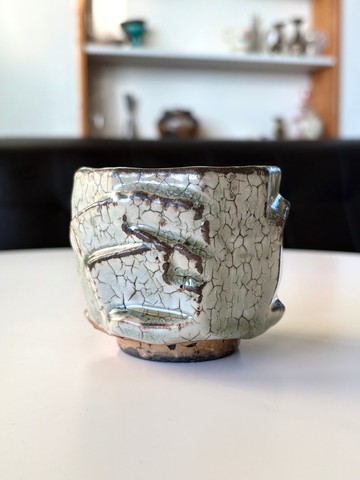 純粹製陶 - 柴燒裂紋粉引杯