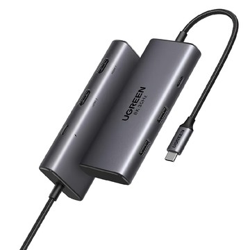 UGREEN 綠聯 六合一Type-C集線器 雙HDMI 支援8K  高階專業版  1個