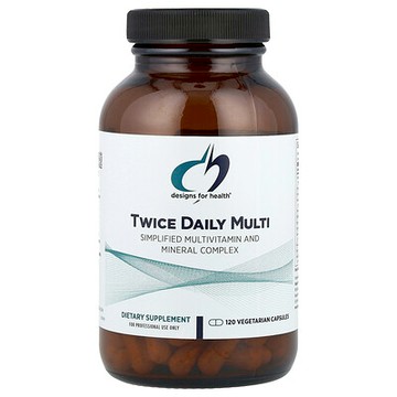 Designs For Health, Twice Daily Multi，120 粒素食膠囊