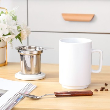 茶杯陶瓷茶水分離杯泡茶杯男女杯子辦公室家用帶蓋過濾水杯馬克杯