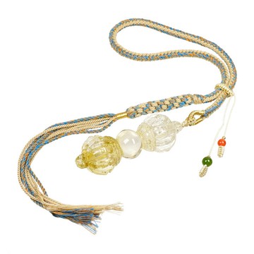 【正佳珠寶】黃水晶 頂級檸檬黃 金剛杵 38.1g 黃水晶手把件