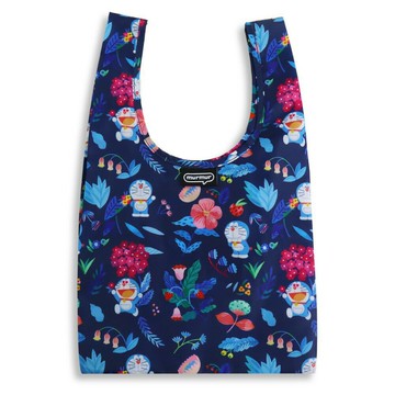 murmur 哆啦A夢 小叮噹 花草藍 便當袋 摺疊購物袋 購物袋 手提袋 飲料袋 隨身購物袋 小購物袋 摺疊袋