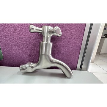 復古十字 304不鏽鋼栓4分栓.單冷水龍頭.牆壁水龍頭.壁式水龍頭.戶外栓.陽台.廁所