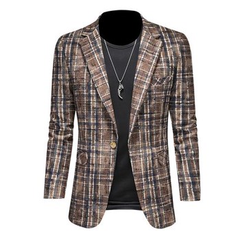 鏤空圖-2024男士休閑西裝修身西服單西外套DX6958P185