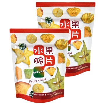 口福不淺 水果脆片 含多種水果 純素 40g  2包