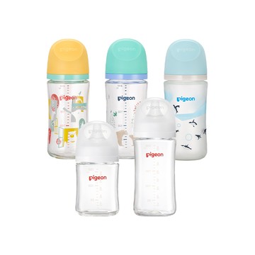 Pigeon 日本貝親 第三代母乳實感寬口玻璃奶瓶 - 多款可選
