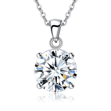 925純銀項鍊．項鏈｜專屬獨愛．單鑽(1.0 CM)客製刻字