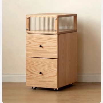 免運附發票 工廠直銷 最低價 北歐輕奢實床頭櫃橡木臥室超窄夾縫櫃原木抽屜櫃簡約帶燈儲物櫃 快速發貨PYY9088