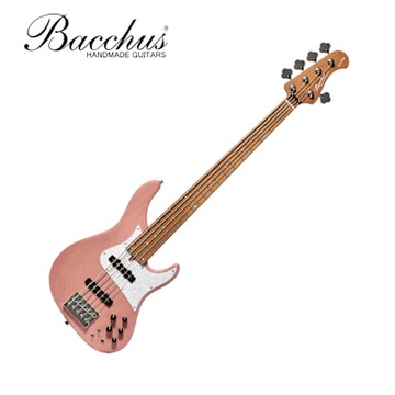 Bacchus WL524-H.J.Freaks-Blus 女僕大叔簽名款 主動式五弦電貝斯 粉紅色