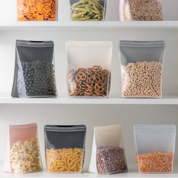 矽膠密封保鮮袋/大站立/50oz 薄荷綠