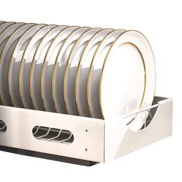 櫥櫃抽拉置物架 盤架  白色  1個