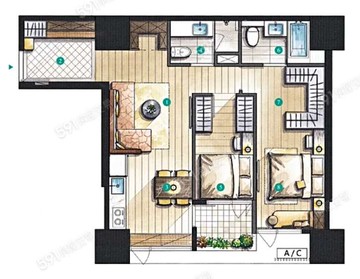 獨家專約大同新紀元兩房車A10戶型｜新北市中和區連城路