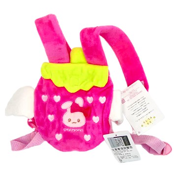 Mother garden 玩偶背巾 草莓兔子造型 17cmx16cm  天使羽翼 粉色  1個