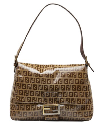 Fendi Pre-Owned - Zucchino Mamma Forever shoulder bag - women - PVC/Canvas - One Size - Brown