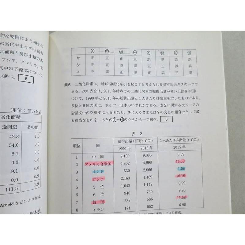 UT37-010 ベネッセ 共通テスト対策実力完成 直前演習 地理B 60分x6 2021 問題 解答付計2冊 25 S1B