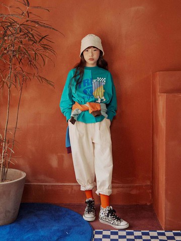 Cotton Relaxed Wide Pants [Cream]