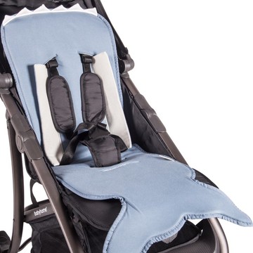 BabyBites鯊魚咬一口 魚尾嬰兒推車墊-湛灰藍