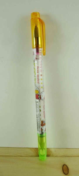 【震撼精品百貨】Hello Kitty 凱蒂貓~KITTY雙色水性筆-黃綠色