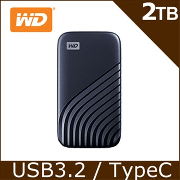 WD My Passport SSD 2TB 外接式SSD (午夜藍)