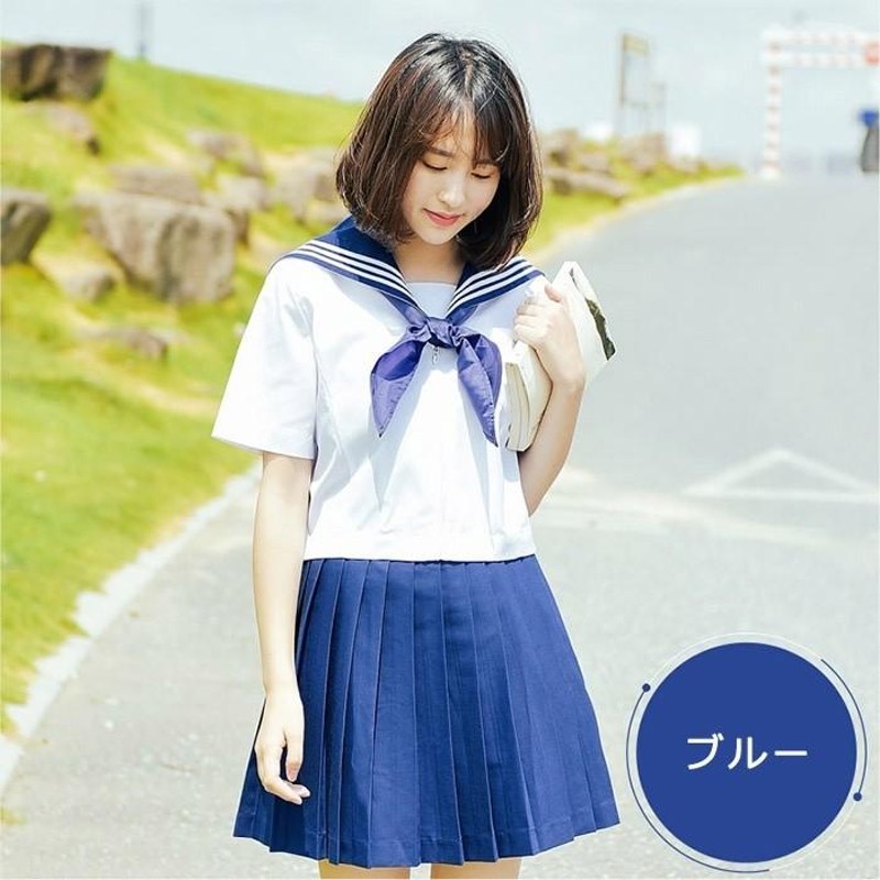 S/M/L/XL セーラー服 制服 11colors セーラー服 スカーフ リボン付き