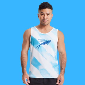 【海洋動物系列】 浪潮飛魚涼感背心(男女適用)