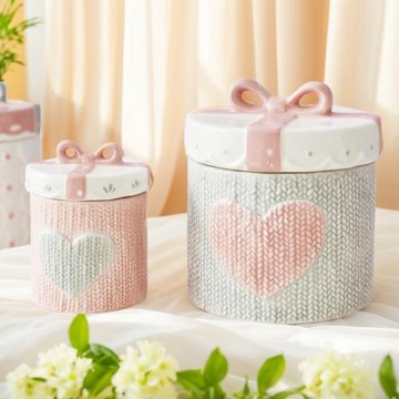 創意密封儲物罐陶瓷茶葉罐子小號廚房家用五谷雜糧收納罐擺件可愛