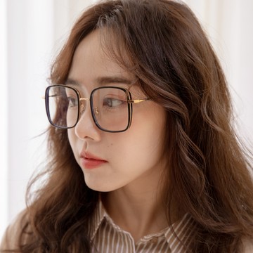 [TR90]今日天氣晴防藍光透明漸層方框平光眼鏡【GTR6055】-亮黑框