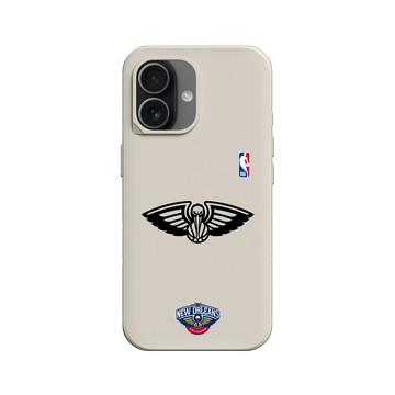 iPhone 17 SolidX 貝殼灰 - NBA - B&W-新奧爾良鵜鶘 New Orleans Pelicans B&W