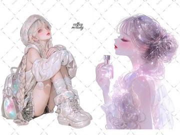 原創貼紙 no.7590 人物貼紙 原創貼紙 人物貼紙 女孩貼紙 原創人物貼紙