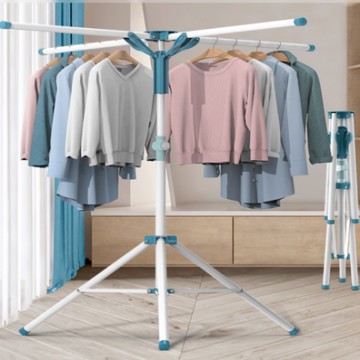 【AOTTO】多功能不鏽鋼四桿曬衣架曬衣神器(HA-031)